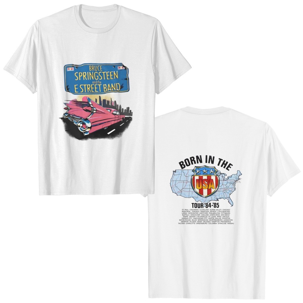 Bruce Springsteen Born In The Usa Baby Blue Tour Shirt 2 Sided T Shirt